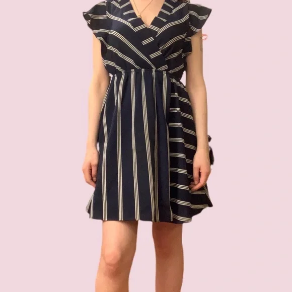 monteau navy blue dress Womens S Monteau Los Angeles Navy Blue Minimalist Sleeveless Linen Jumper Dress